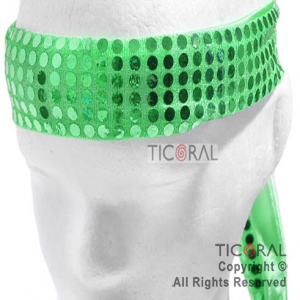 VINCHA VERDE LENTEJUELAS HS3011-5 x 3